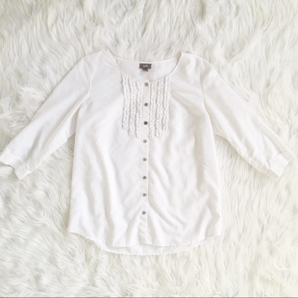 J. Jill Ruffle Front Buttondown